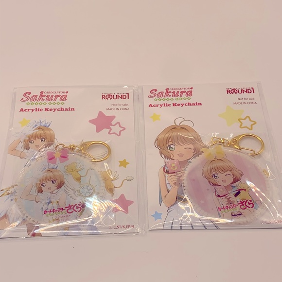 Cardcaptor Sakura Acrylic Clear Fukuya Round 1 Keychain Set - Picture 3 of 4